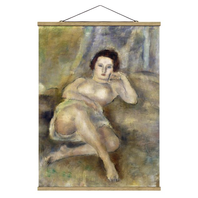Riproduzione quadri famosi Jules Pascin - Giovane donna sdraiata