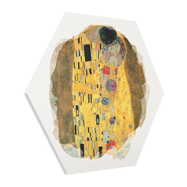 Quadri moderni per arredamento Acquerelli - Gustav Klimt - Il bacio