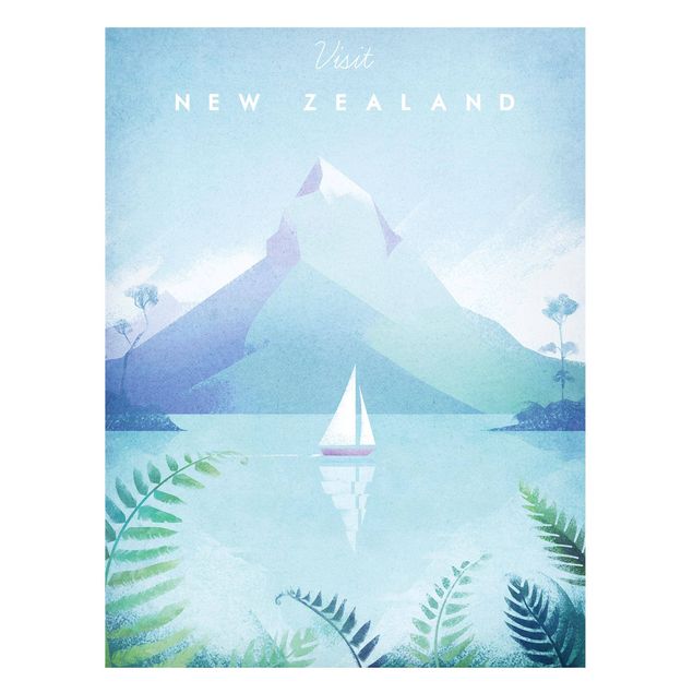 Quadri montagna Poster di viaggio - Nuova Zelanda
