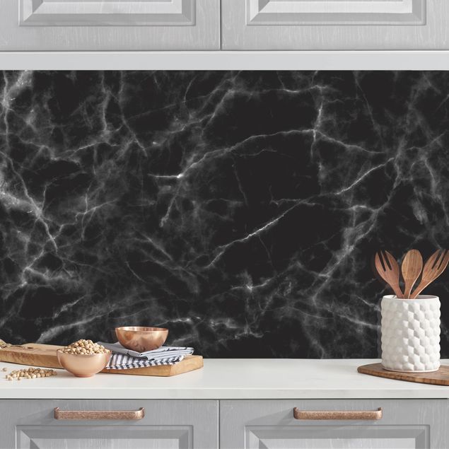 Rivestimento effetto pietra cucina Nero Carrara