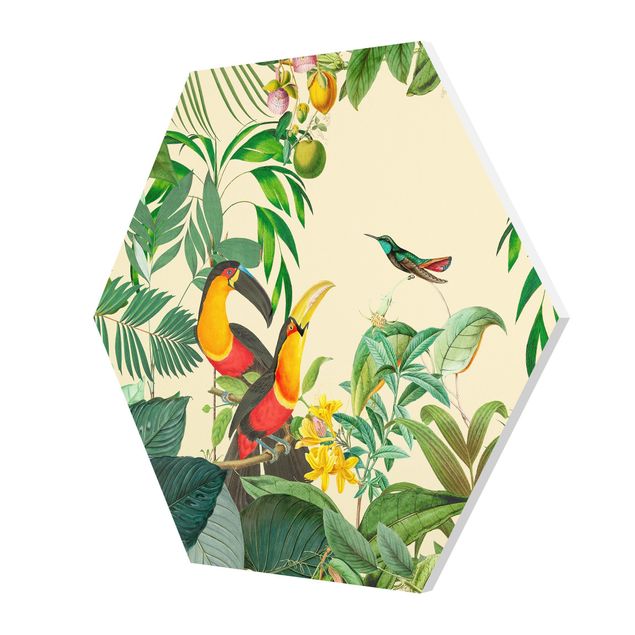 Quadri Andrea Haase Collage vintage - Uccelli nella giungla