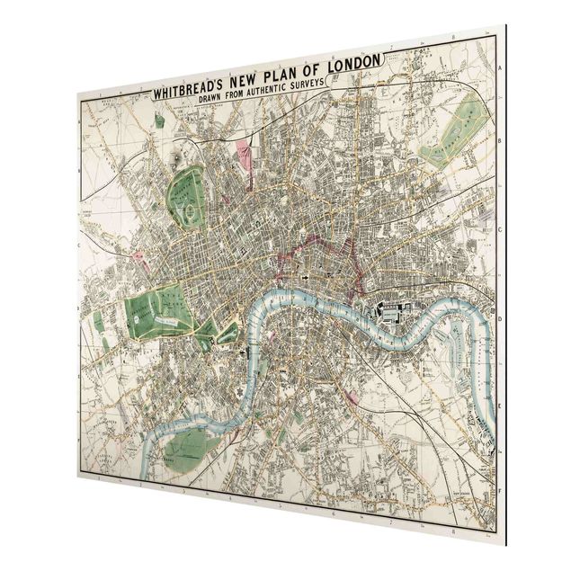 Quadro planisfero Mappa vintage Londra