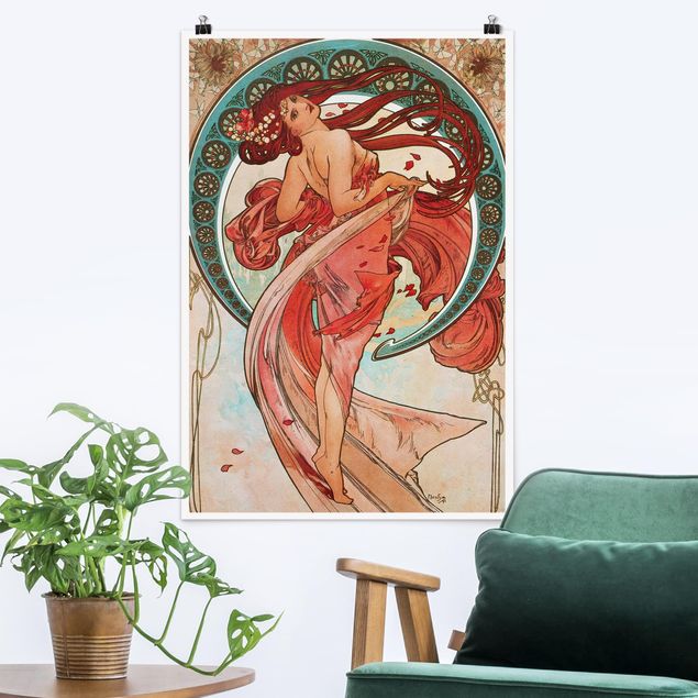 Poster - Alfons Mucha - Quattro arti - The Dance - Verticale 3:2