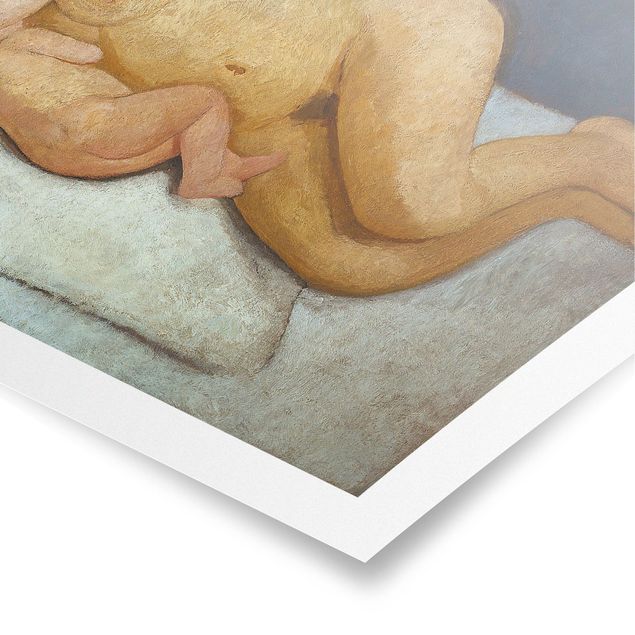 Riproduzione quadri famosi Paula Modersohn-Becker - Madre e figlio reclinati