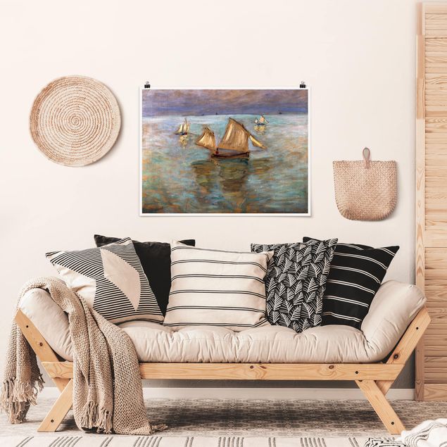 Quadri paesaggistici Claude Monet - Barche da pesca vicino a Pourville