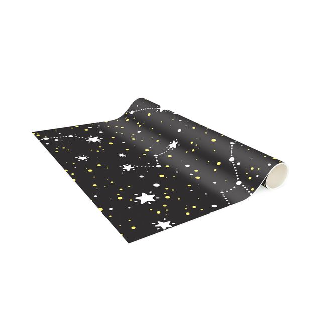 tappeto design moderno Cielo stellato disegnato con l'orso maggiore