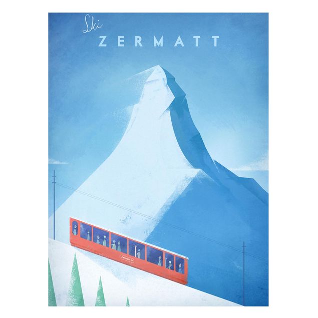Quadri montagna Poster di viaggio - Zermatt