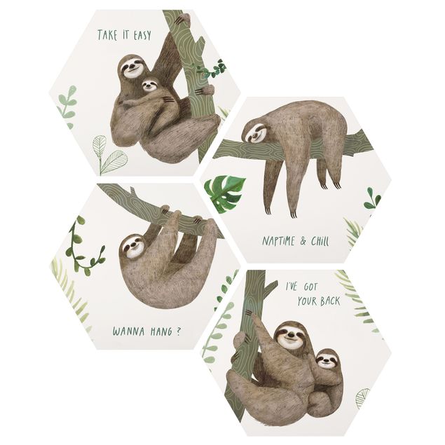 Quadro animali Proverbi del bradipo - Set II