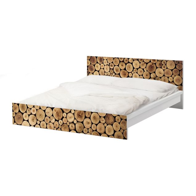 Carta adesiva per mobili IKEA - Malm Letto basso 180x200cm Homey Firewood
