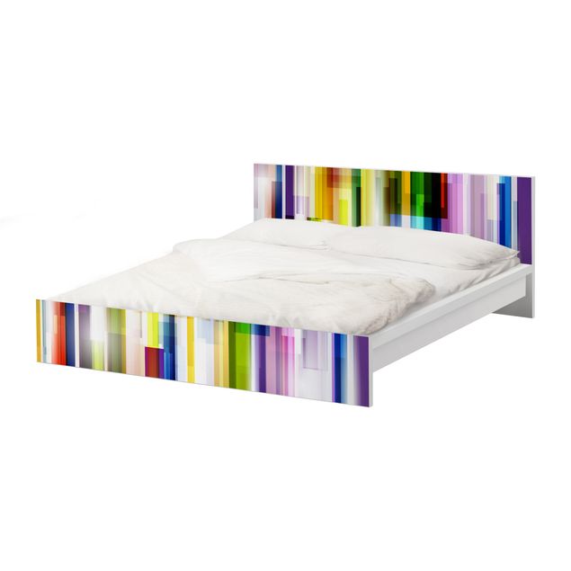 Carta adesiva per mobili IKEA - Malm Letto basso 180x200cm Rainbow Cubes