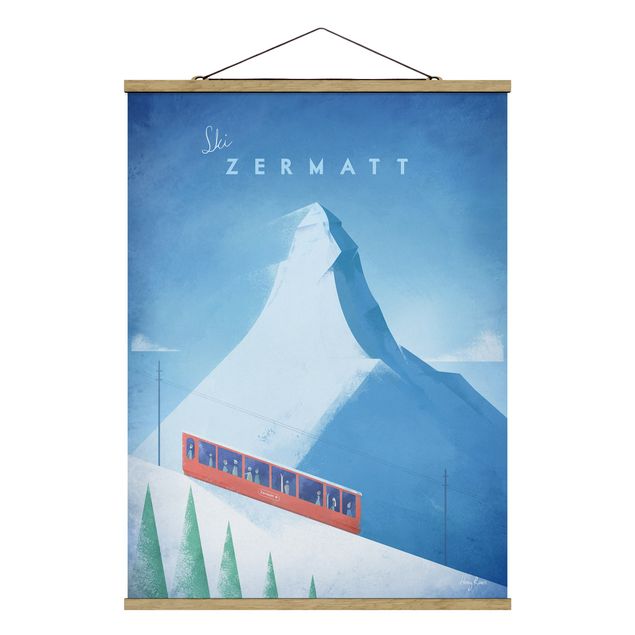 Quadri stile vintage Poster di viaggio - Zermatt