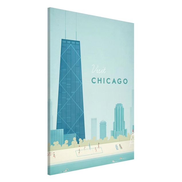 Lavagne magnetiche con architettura e skylines Poster di viaggio - Chicago
