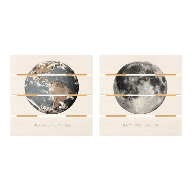 Quadri Luna e la Terra