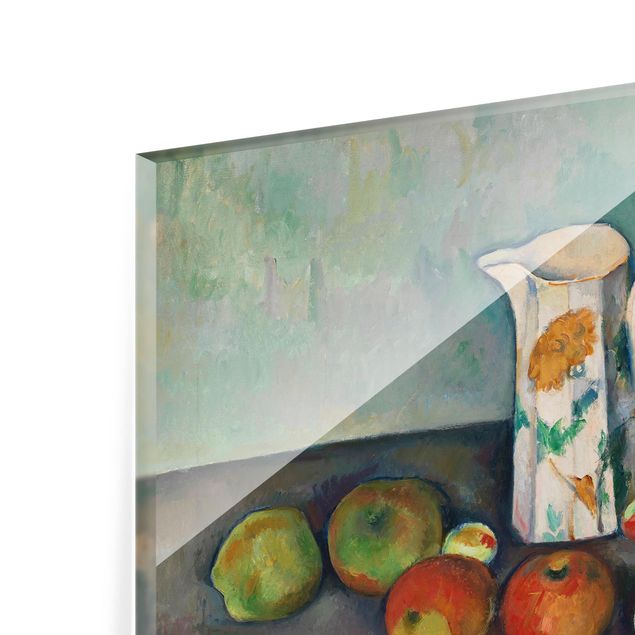 Paraschizzi con riproduzioni Paul Cézanne - Natura morta con brocca di latte e frutta