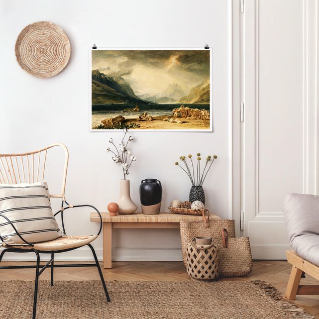 Stampe quadri famosi William Turner - Il lago di Thun, Svizzera