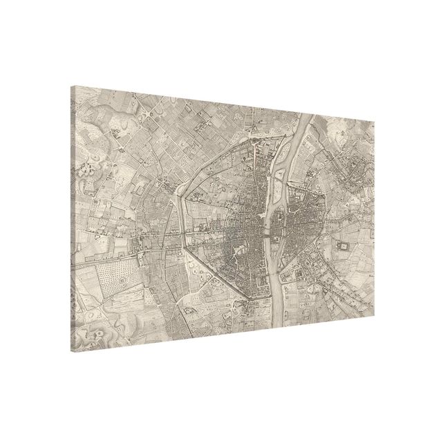 Quadri Parigi Mappa vintage Paris