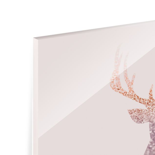 Paraschizzi in vetro - Cervo luccicante - Formato orizzontale 3:2