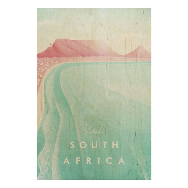 Quadri in legno con paesaggio Poster di viaggio - Sudafrica