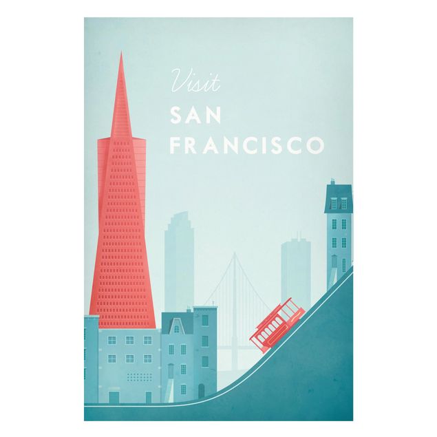 Quadri stile vintage Poster di viaggio - San Francisco