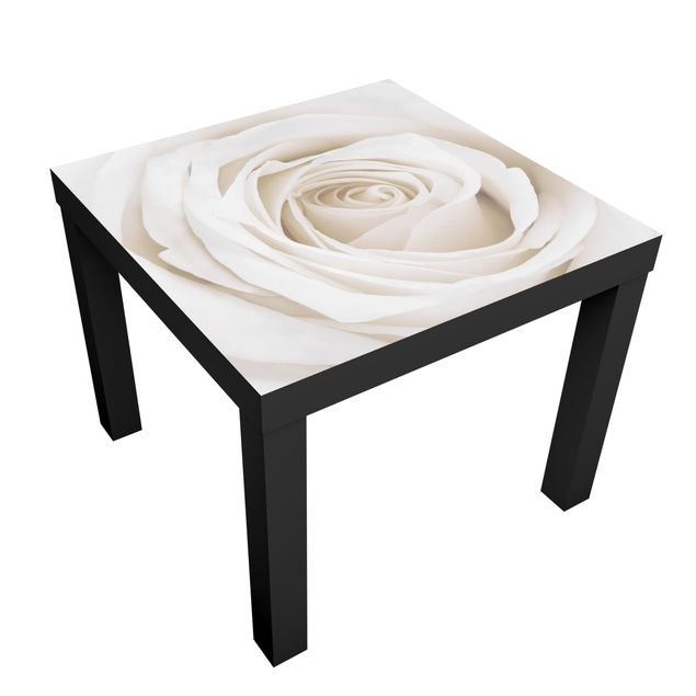 Pellicole adesive per mobili lack tavolino IKEA Bella rosa bianca