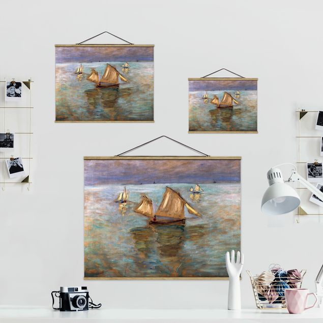 Quadri spiaggia Claude Monet - Barche da pesca vicino a Pourville