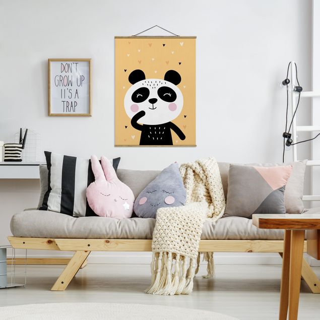Quadri moderni per arredamento Il panda più felice