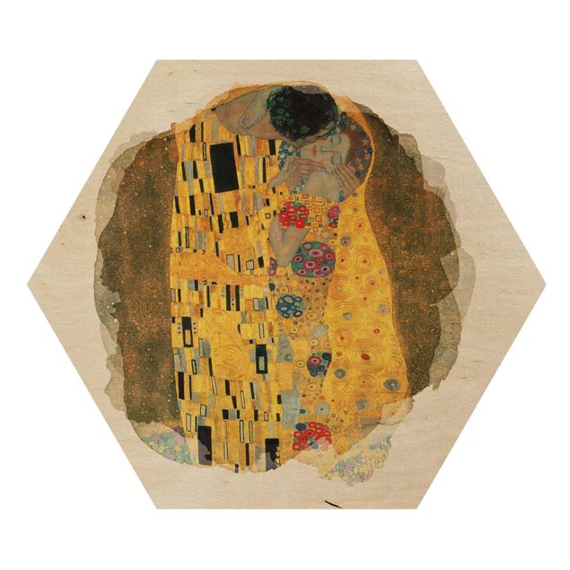 Stampe Acquerelli - Gustav Klimt - Il bacio