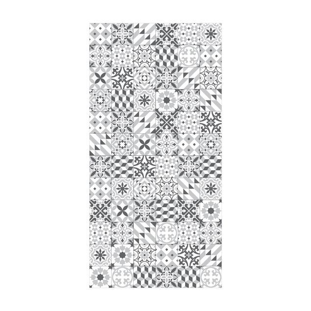 tappeto salotto moderno grigio Mix di piastrelle geometriche Grigio