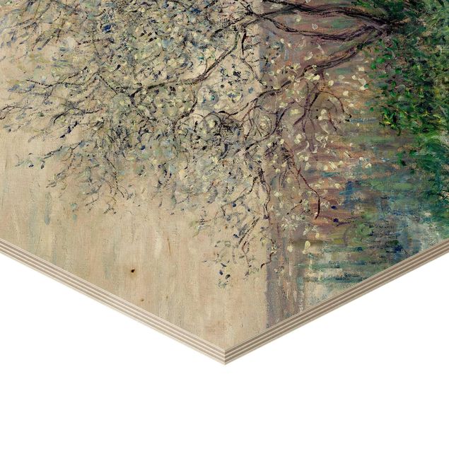 Stampe su legno Claude Monet - Primavera a Vétheuil