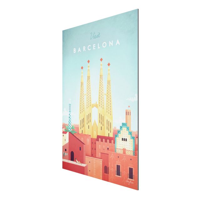 Quadro città Poster di viaggio - Barcellona