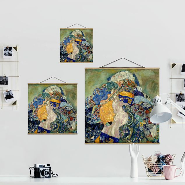 Quadri con disegni Gustav Klimt - Bambino (culla)
