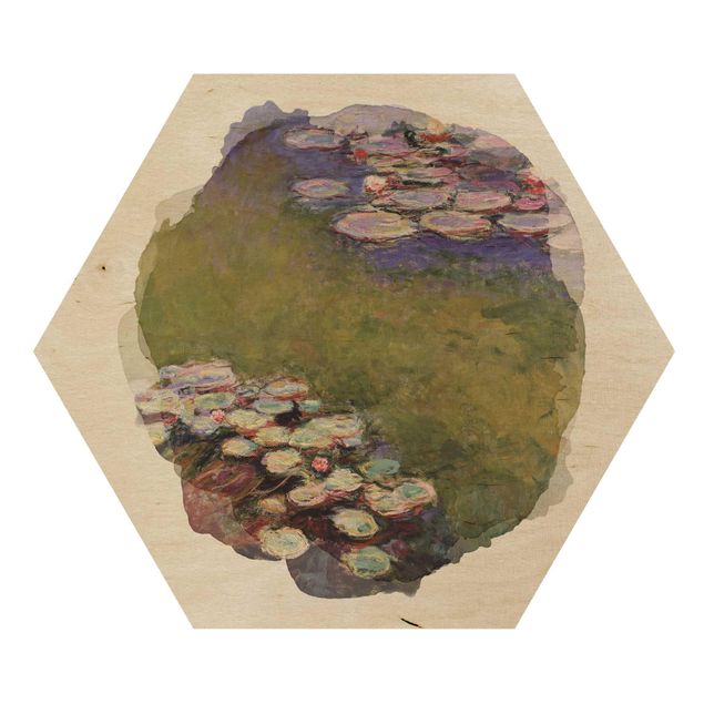 Quadri in legno con paesaggio Acquerelli - Claude Monet - Ninfee