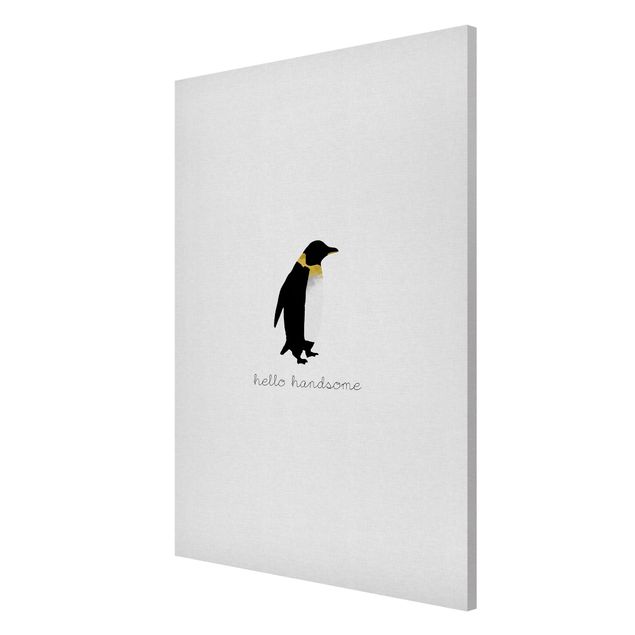 Quadri in bianco e nero Citazione di pinguino Ciao Bello