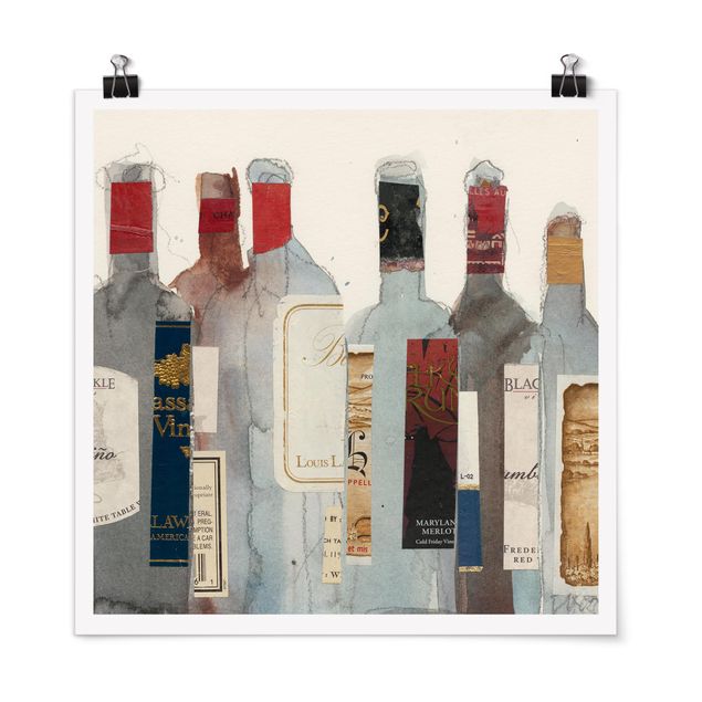 Poster arte astratta Vino e alcolici I