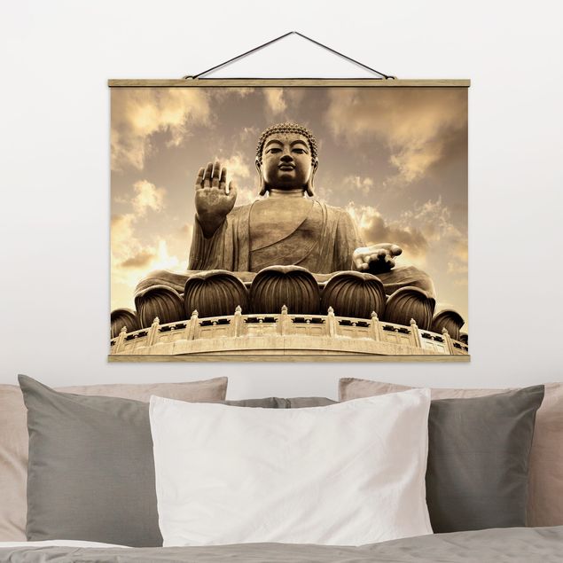 Quadri moderni   Grande Buddha in seppia