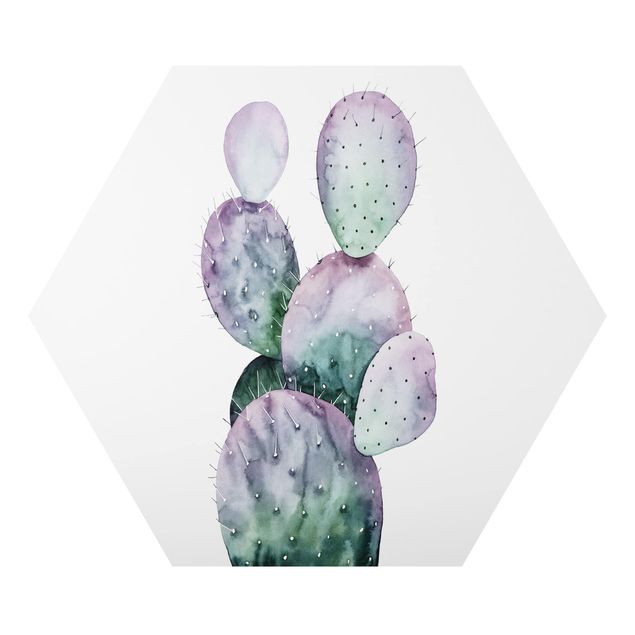 Quadri stampe Cactus in viola II