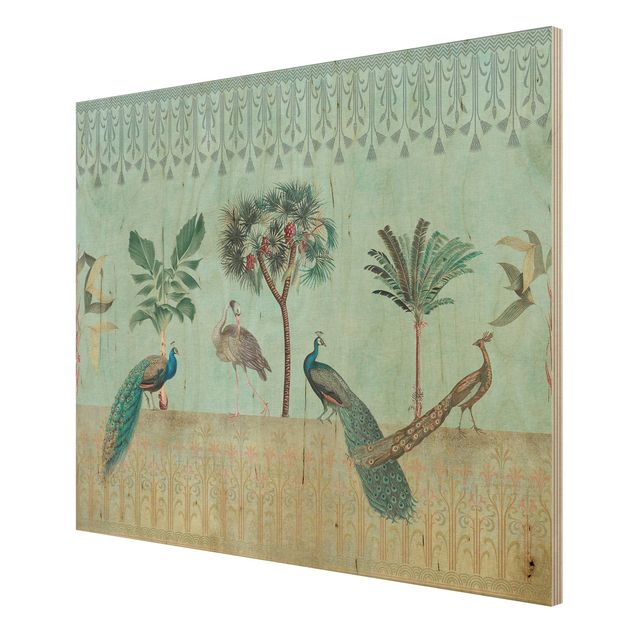 Quadri Andrea Haase Collage vintage - Uccello tropicale e palme