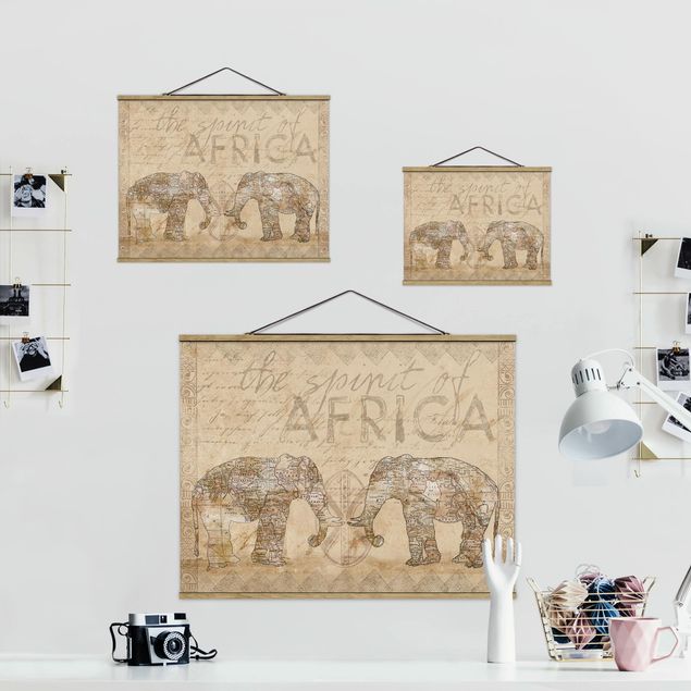 Quadri Andrea Haase Collage vintage - Spirito dell'Africa