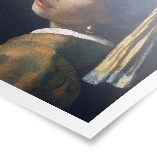 Poster quadri famosi Jan Vermeer Van Delft - Ragazza con l'orecchino di perla