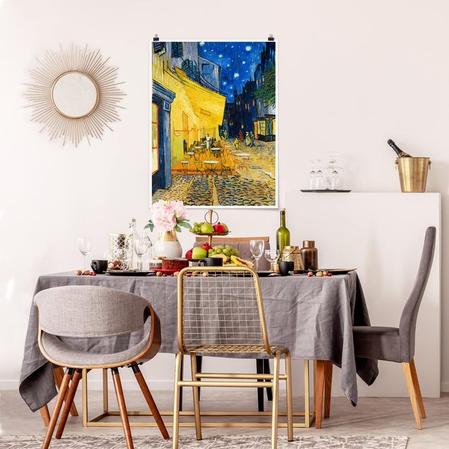 Post impressionismo quadri Vincent van Gogh - Terrazza di un caffè di notte