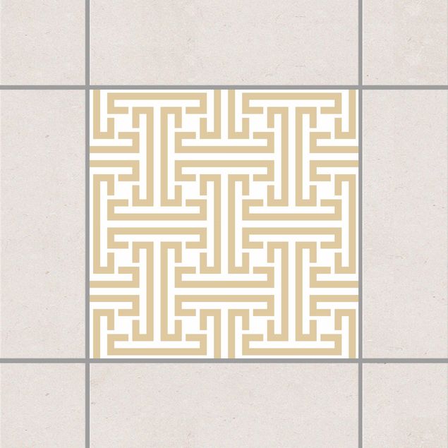 Adesivi per piastrelle con disegni Decorative Labyrinth Light Brown