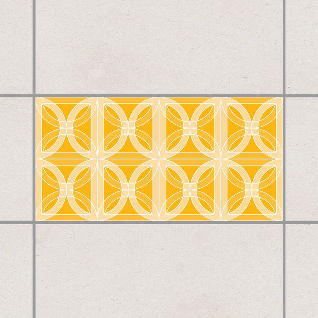 Pellicole per piastrelle con mosaico Piastrella circolare giallo melone 30cm x 60cm