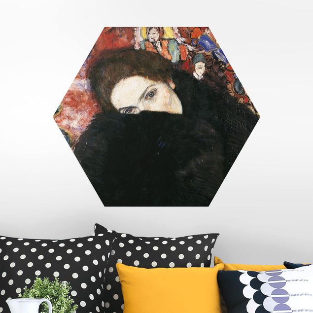 Riproduzioni quadri famosi Gustav Klimt - Signora con la muffola