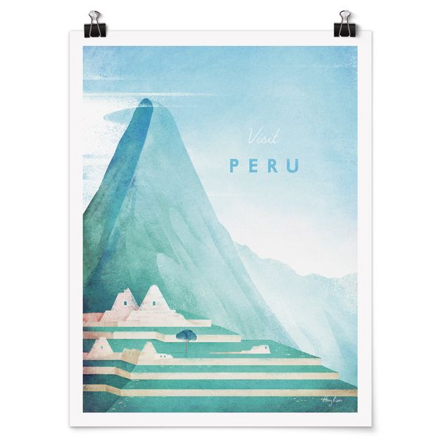 Quadro vintage Poster di viaggio - Perù