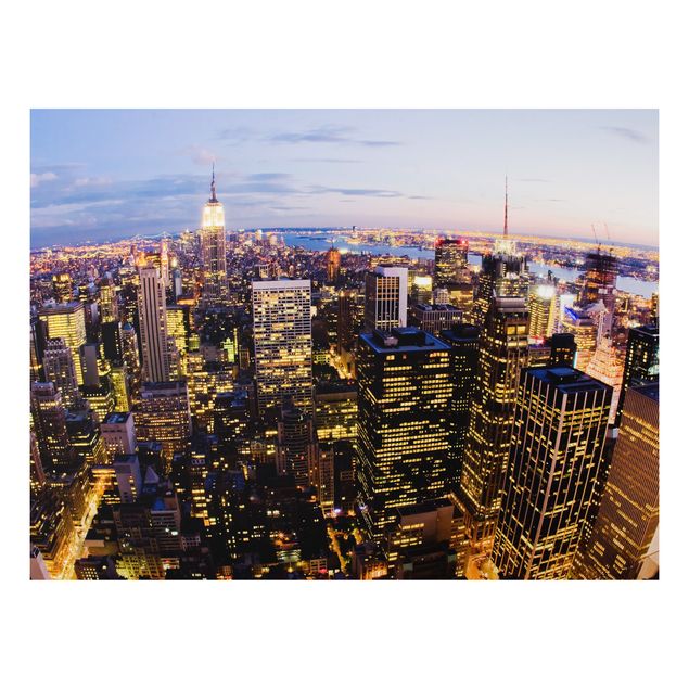Quadri moderni   Skyline di New York di notte