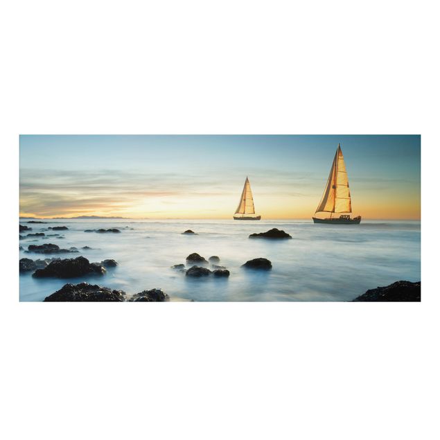Quadri paesaggistici Barche a vela sull'oceano