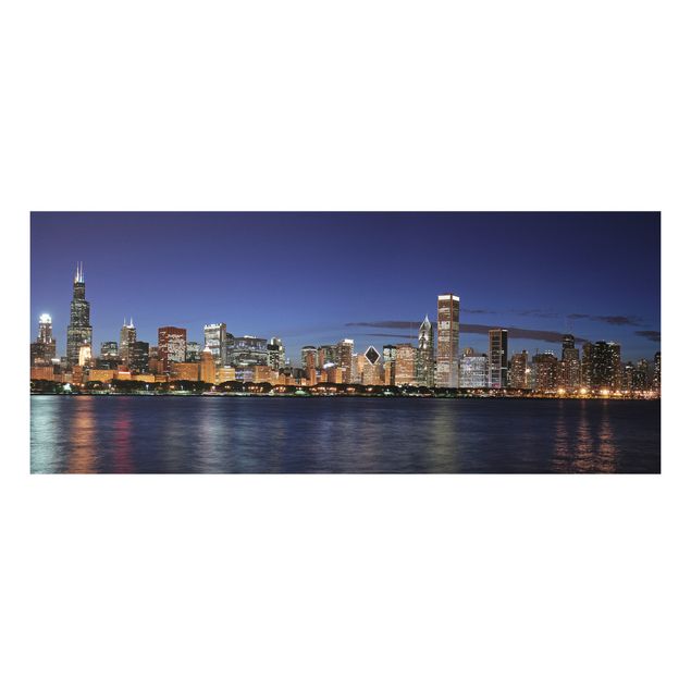 Quadri città Chicago di notte