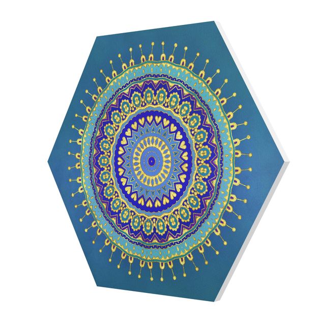 Stampe Mandala blu oro