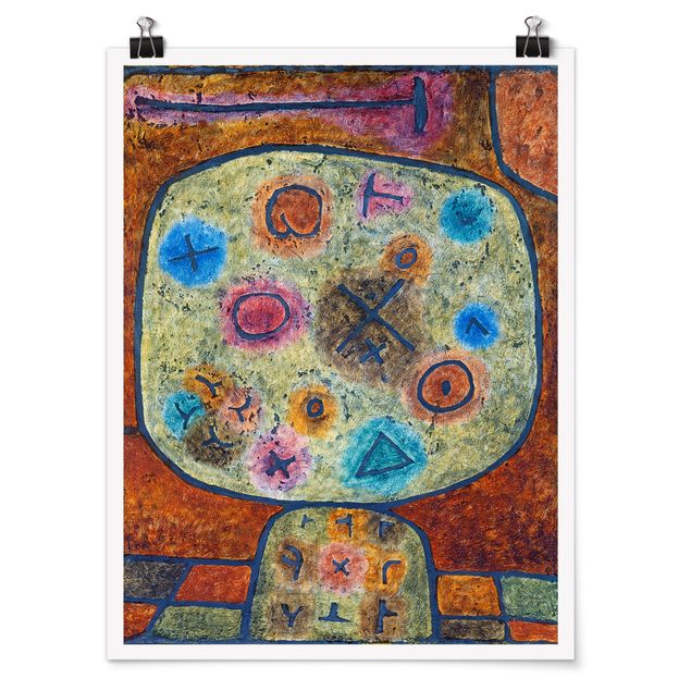 Quadri astratti moderni Paul Klee - Fiori nella pietra