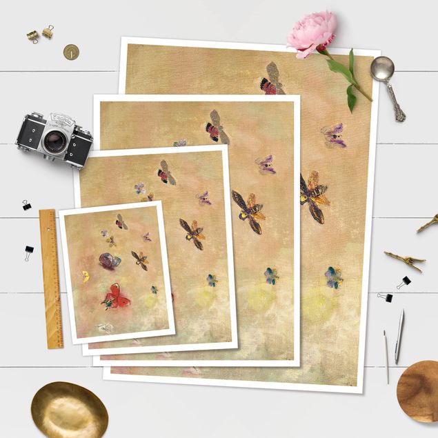 Stampe Odilon Redon - Farfalle colorate